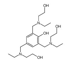 2,4,6-tris[[ethyl(2-hydroxyethyl)amino]methyl]phenol Structure