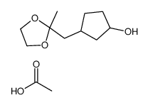 acetic acid,3-[(2-methyl-1,3-dioxolan-2-yl)methyl]cyclopentan-1-ol结构式