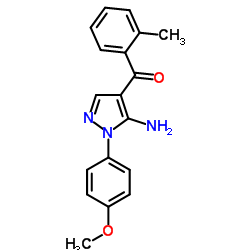 (5-AMINO-1-(4-METHOXYPHENYL)-1H-PYRAZOL-4-YL)(O-TOLYL)METHANONE结构式