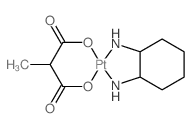 (2-azanidylcyclohexyl)azanide; 2-methylpropanedioic acid; platinum(+2) cation Structure