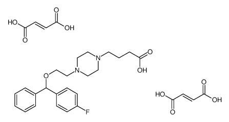 (E)-but-2-enedioic acid,4-[4-[2-[(4-fluorophenyl)-phenylmethoxy]ethyl]piperazin-1-yl]butanoic acid结构式
