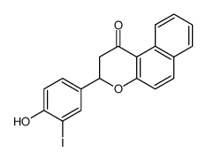 5,6-Benzo-3'-iod-4'-hydroxyflavanon Structure