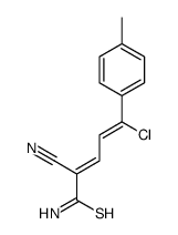 5-chloro-2-cyano-5-(4-methylphenyl)penta-2,4-dienethioamide结构式