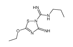 5-ethoxy-3-imino-N'-propyl-1,2,4-thiadiazole-2-carboximidamide结构式