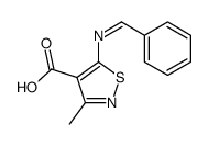 5-(benzylideneamino)-3-methyl-1,2-thiazole-4-carboxylic acid结构式