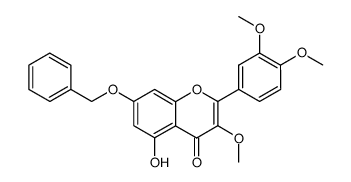 7-benzyloxy-2-(3,4-dimethoxy-phenyl)-5-hydroxy-3-methoxy-chromen-4-one结构式