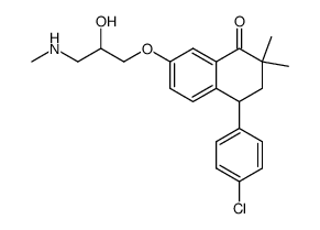 4-(4-chlorophenyl)-7-(2-hydroxy-3-methylaminopropoxy)-2,2-dimethyl-1-tetralone Structure