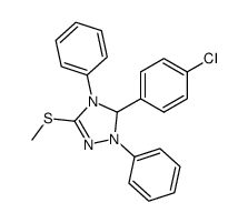 5-(4-chloro-phenyl)-3-methylsulfanyl-1,4-diphenyl-4,5-dihydro-1H-[1,2,4]triazole结构式