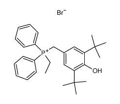 (3,5-Di-tert-butyl-4-hydroxy-benzyl)-ethyl-diphenyl-phosphonium; bromide Structure