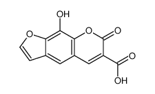 9-hydroxy-7-oxofuro[3,2-g]chromene-6-carboxylic acid Structure