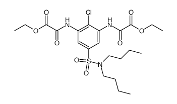 N-[2-Chloro-5-dibutylsulfamoyl-3-(ethoxyoxalyl-amino)-phenyl]-oxalamic acid ethyl ester结构式