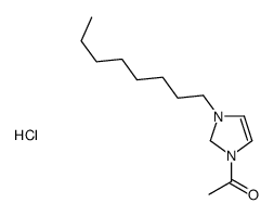 1-(3-octyl-1,2-dihydroimidazol-1-ium-1-yl)ethanone,chloride结构式