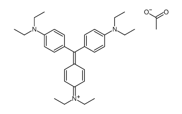 tris[4-(diethylamino)phenyl]methylium acetate结构式
