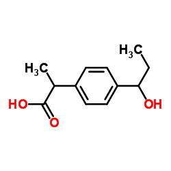 Benzeneacetic acid, 4-(1-hydroxypropyl)--alpha--methyl- (9CI)结构式