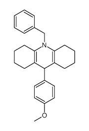 10-benzyl-9-(4-methoxy-phenyl)-1,2,3,4,5,6,7,8,9,10-decahydro-acridine结构式