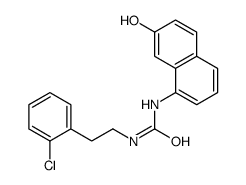 1-[2-(2-chlorophenyl)ethyl]-3-(7-hydroxynaphthalen-1-yl)urea结构式