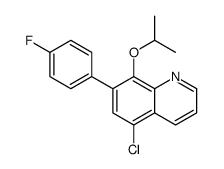5-chloro-7-(4-fluorophenyl)-8-propan-2-yloxyquinoline结构式