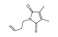 1-but-3-enyl-3,4-dimethyl-5-sulfanylidenepyrrol-2-one结构式