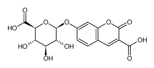 3-carboxyumbelliferyl β-D-glucuronide结构式