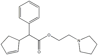 α-(2-Cyclopenten-1-yl)benzeneacetic acid 2-(1-pyrrolidinyl)ethyl ester structure