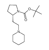 (2S)-tert-butyl 2-[2-(1-piperidinyl)ethyl]-1-pyrrolidinecarboxylate结构式