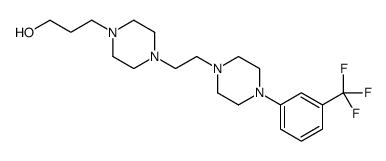 3-[4-[2-[4-[3-(trifluoromethyl)phenyl]piperazin-1-yl]ethyl]piperazin-1-yl]propan-1-ol结构式