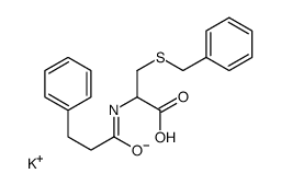 potassium,3-benzylsulfanyl-2-(3-phenylpropanoylamino)propanoate结构式