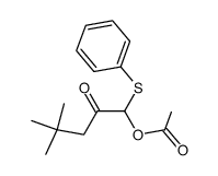 1-Acetoxy-4,4-dimethyl-1-phenylthio-2-pentanon Structure