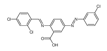 5-(m-chlorophenylazo)-N-(2,4-dichlorobenzylidene)anthranilic acid结构式