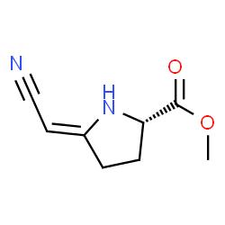 L-Proline, 5-(cyanomethylene)-, methyl ester, (Z)- (9CI) structure