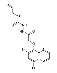 4-allyl-1-[(5,7-dibromo-quinolin-8-yloxy)-acetyl]-thiosemicarbazide Structure