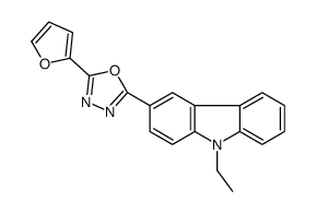 2-(9-ethylcarbazol-3-yl)-5-(furan-2-yl)-1,3,4-oxadiazole Structure
