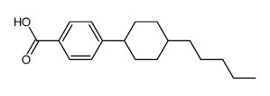 p-(4-trans-n-Pentylcyclohexyl)benzoic acid Structure