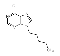 6-chloro-9-pentyl-purine Structure