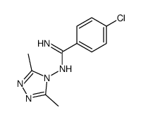 4-Chloro-N-(3,5-dimethyl-4H-1,2,4-triazol-4-yl)-benzenecarboximidamide结构式