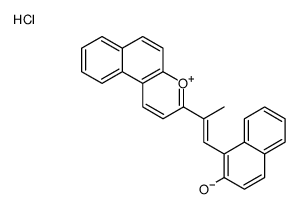 1-[(E)-2-benzo[f]chromen-4-ium-3-ylprop-1-enyl]naphthalen-2-ol,chloride Structure