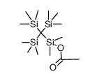 dimethyl(tris(trimethylsilyl)methyl)silyl acetate Structure