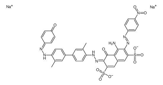 disodium 4-amino-5-hydroxy-6-[[4'-[(4-hydroxyphenyl)azo]-3,3'-dimethyl[1,1'-biphenyl]-4-yl]azo]-3-[(4-nitrophenyl)azo]naphthalene-2,7-disulphonate picture