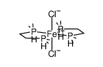 Fe(1,2-bis(dimethylphosphino)ethane)2Cl2(1+) Structure