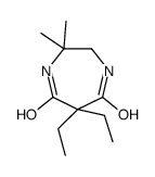 6,6-Diethyl-3,4-dihydro-2,2-dimethyl-1H-1,4-diazepine-5,7(2H,6H)-dione结构式