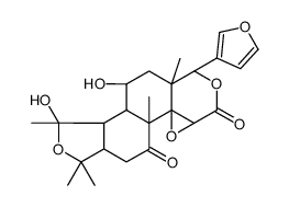 2-De(carboxy)-19-deoxy-1,11β-dihydroxylimonoic acid δ-lactone结构式