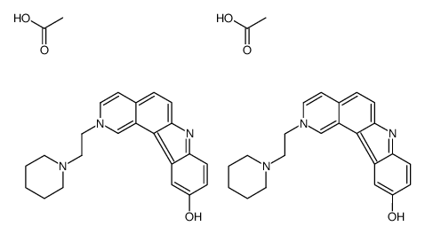 2-(2-piperidin-1-ylethyl)-7H-pyrido[4,3-c]carbazol-2-ium-10-ol,diacetate Structure