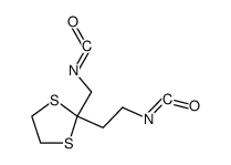 2-(2-isocyanatoethyl)-2-(isocyanatomethyl)-1,3-dithiolane结构式