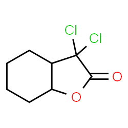 3,3-dichlorohexahydro-3H-benzofuran-2-one结构式