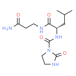 2-oxoimidazolidine-1-carboxylic acid-leucyl-beta-alaninamide结构式