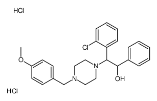2-(2-chlorophenyl)-2-[4-[(4-methoxyphenyl)methyl]piperazin-1-yl]-1-phenylethanol,dihydrochloride Structure
