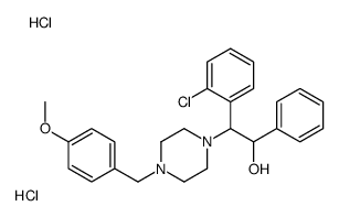 2-(2-chlorophenyl)-2-[4-[(4-methoxyphenyl)methyl]piperazin-1-yl]-1-phenylethanol,dihydrochloride结构式