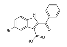 2-benzoyl-5-bromo-1H-indole-3-carboxylic acid Structure