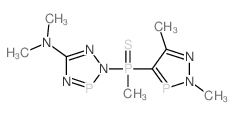 2H-1,2,4,3-Triazaphosphol-5-amine,2-[(2,5-dimethyl-2H-1,2,3-diazaphosphol-4-yl)methylphosphinothioyl]-N,N-dimethyl- Structure