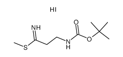 S-methyl-3-[(tert-butoxycarbonyl)amino]propiothioimidate hydroiodide Structure